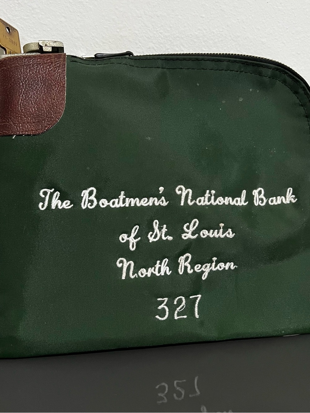 Vintage Bank Deposit Bag- Functional Lock W/ Key Boatmen’s National Bank